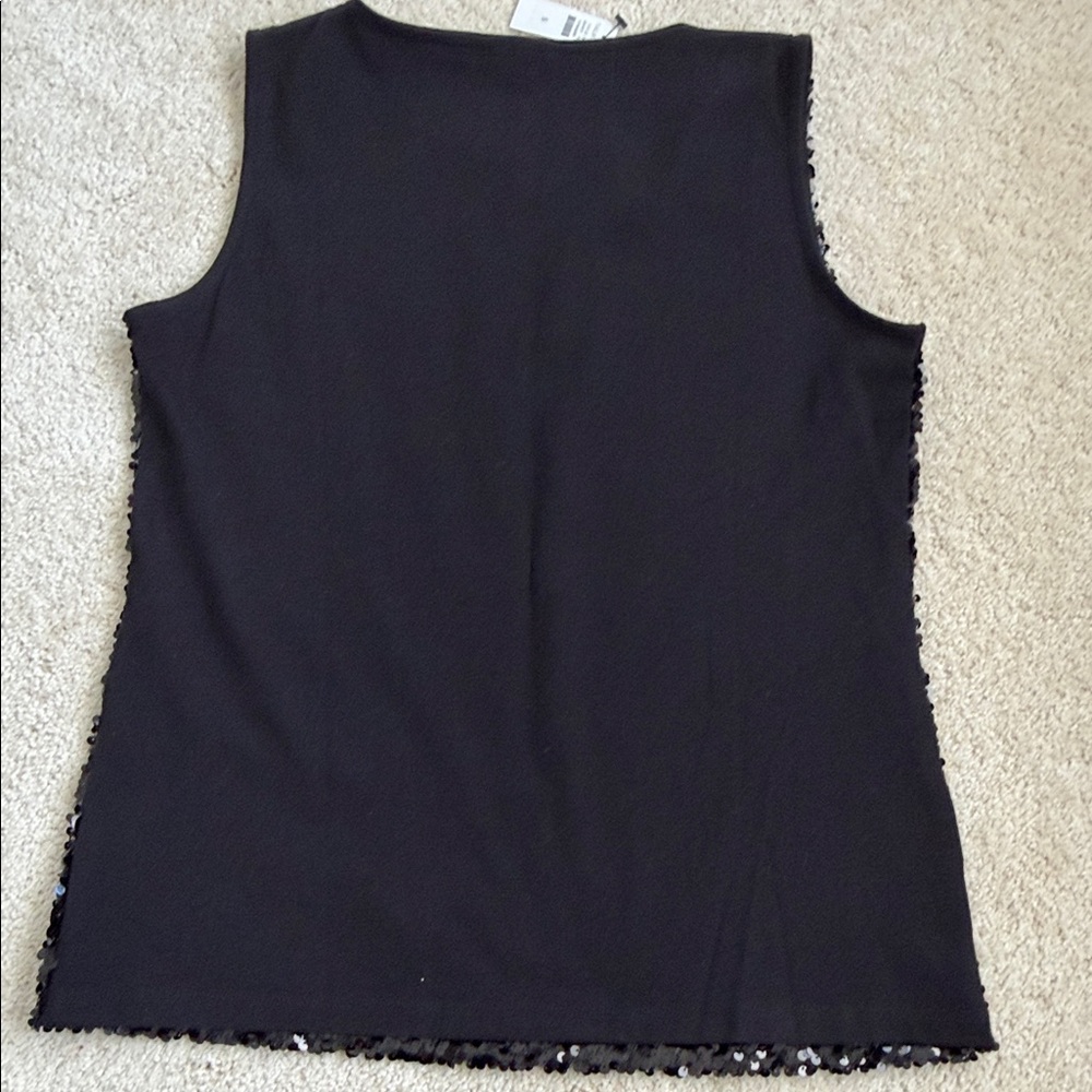 Talbots Black Sequin Embellished Top - Picture 4 of 4